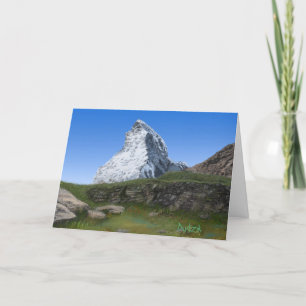 Matterhorn in Zwitserland Aanmoediging van Verse J Bedankkaart