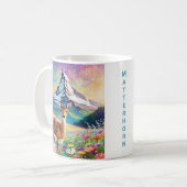 Matterhorn in Zwitserland en een Fawn Koffiemok (Voorkant links)