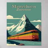 Matterhorn Minimalistisch  KunstPoster Poster (Voorkant)