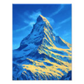 Matterhorn Mountain Art Foto Afdruk (Voorkant)