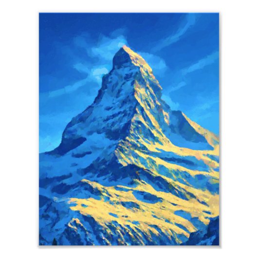 Matterhorn Mountain Art Foto Afdruk (Voorkant)