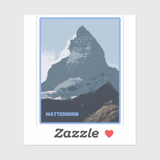 Matterhorn Mountain Design, Zwitserland Sticker (Vel)