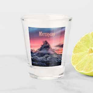 Matterhorn Mountain Europe Alps Zwitserland Itali Shot Glas