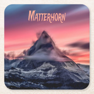 Matterhorn Mountain Europe Alps Zwitserland Italië Kartonnen Onderzetters