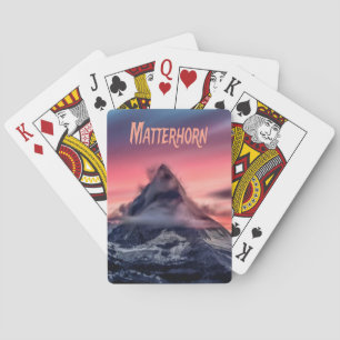 Matterhorn Mountain Europe Alps Zwitserland Italië Pokerkaarten