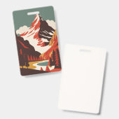 Matterhorn Mountain landschap Badge (Voor- en achterkant)