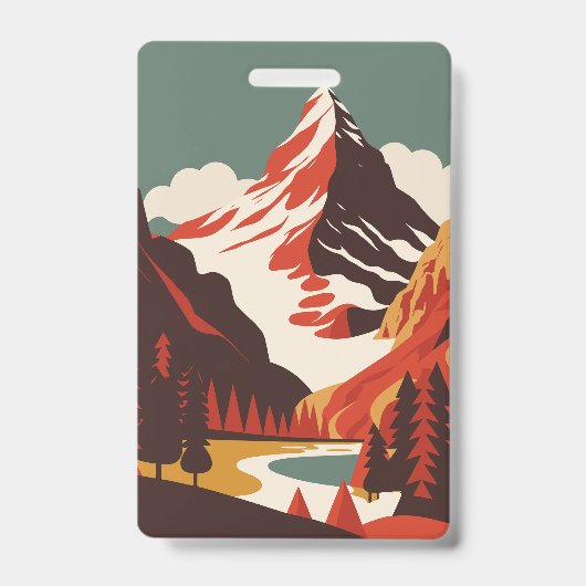 Matterhorn Mountain landschap Badge (Voorzijde)