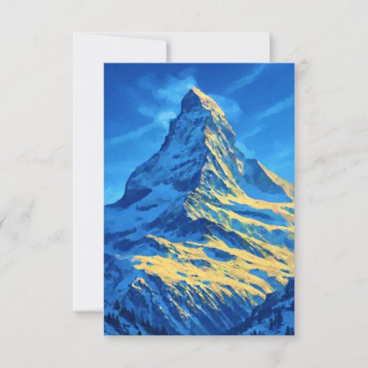 Matterhorn Mountain Zwitserland RSVP Kaartje (Voorkant)