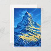 Matterhorn Mountain Zwitserland RSVP Kaartje (Voorkant / Achterkant)