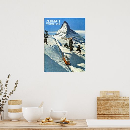 Matterhorn Mountain, Zwitserland, Zermatt,  Poster (Keuken)