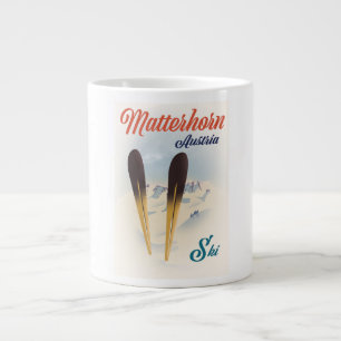 Matterhorn Oostenrijk ski poster. Grote Koffiekop
