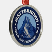 Matterhorn (rd) metalen ornament (Rechts)