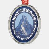 Matterhorn (rd) metalen ornament (Links)