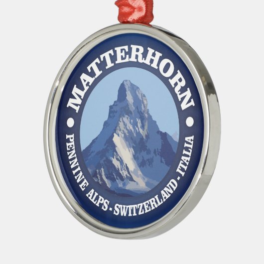 Matterhorn (rd) metalen ornament (Links)