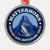 Matterhorn (rd) metalen ornament (Voorkant)