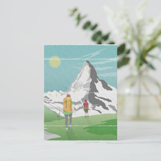 Matterhorn reisposter Zwitserland Briefkaart (Staand voorkant)