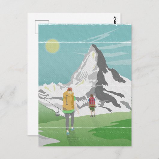 Matterhorn reisposter Zwitserland Briefkaart (Voorkant / Achterkant)