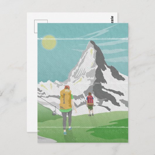 Matterhorn reisposter Zwitserland Briefkaart (Voorkant / Achterkant)