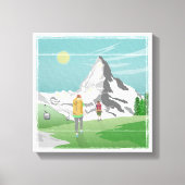 Matterhorn reisposter Zwitserland Canvas Afdruk (Voorkant)
