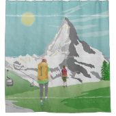 Matterhorn reisposter Zwitserland Douchegordijn (Voorkant)
