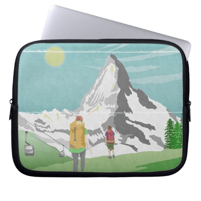 Matterhorn reisposter Zwitserland Laptop Sleeve (Voorkant)