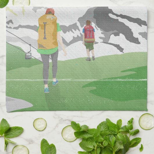 Matterhorn reisposter Zwitserland Theedoek (Gevouwen)