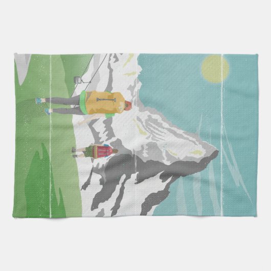 Matterhorn reisposter Zwitserland Theedoek (Horizontaal)