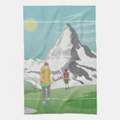 Matterhorn reisposter Zwitserland Theedoek (Verticaal)