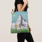 Matterhorn reisposter Zwitserland Tote Bag (Dichtbij)