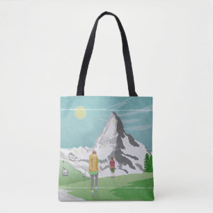 Matterhorn reisposter Zwitserland Tote Bag
