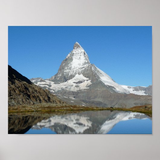 Matterhorn Riffelsee Swiss Alps Poster (Voorkant)