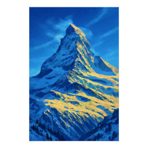 Matterhorn Sunset Perfect Poster