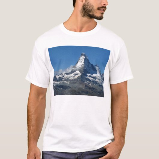 Matterhorn Swiss Alps Mannen Basic T-shirt (Voorkant)