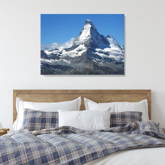 Matterhorn Swiss Alps Wrapped Canvas (Insitu (Slaapkamer))