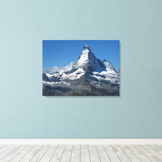 Matterhorn Swiss Alps Wrapped Canvas (Insitu (Houten vloer))