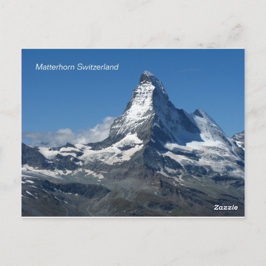 Matterhorn Swiss Alps, Zermatt Briefkaart (Achterkant)