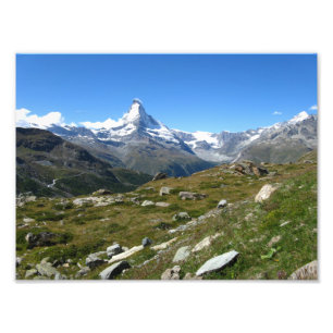 Matterhorn Swiss Alps, Zermatt Photo Print Foto Afdruk