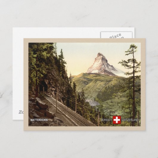 Matterhorn Swiss Alps Zermatt Zwitserland Briefkaart (Voorkant / Achterkant)
