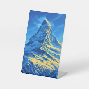 Matterhorn Travel Reclamebord Met Voetstuk