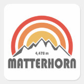 Matterhorn Vierkante Sticker (Voorkant)