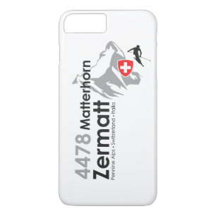 Matterhorn-Zermatt skiing Case-Mate iPhone Case