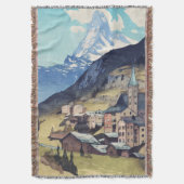 Matterhorn, Zermatt Zwitserland  Art Print Deken (Voorkant Verticaal)