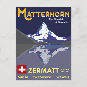 Matterhorn, Zermatt, Zwitserland, Briefkaart
