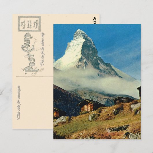 Matterhorn, Zermatt, Zwitserland Briefkaart (Voorkant / Achterkant)