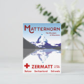 Matterhorn, Zermatt, Zwitserland, Briefkaart (Staand voorkant)