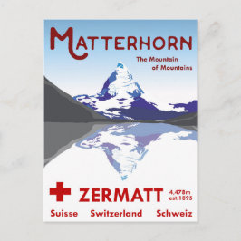 Matterhorn, Zermatt, Zwitserland, Briefkaart