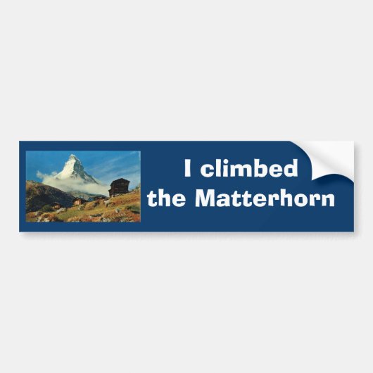 Matterhorn, Zermatt, Zwitserland Bumpersticker (Voorkant)