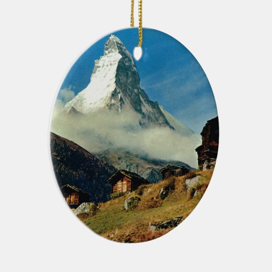 Matterhorn, Zermatt, Zwitserland Keramisch Ornament (Rechts)