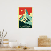 Matterhorn, Zermatt, Zwitserland,Ski Poster (Keuken)