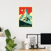 Matterhorn, Zermatt, Zwitserland,Ski Poster (Thuiskantoor)
